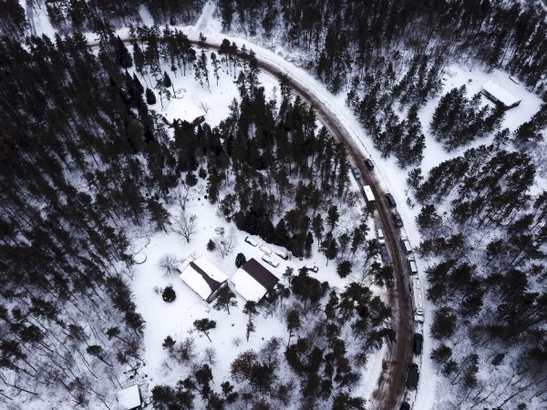 aerial view of cabin where Jayme Closs was held