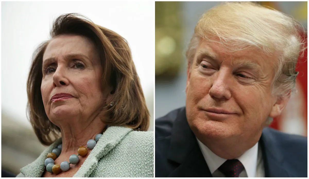 (L) House Minority Leader Rep. Nancy Pelosi (D-CA) and
(R) President Donald Trump. (Chip Somodevilla and Alex Wong via Getty Images)