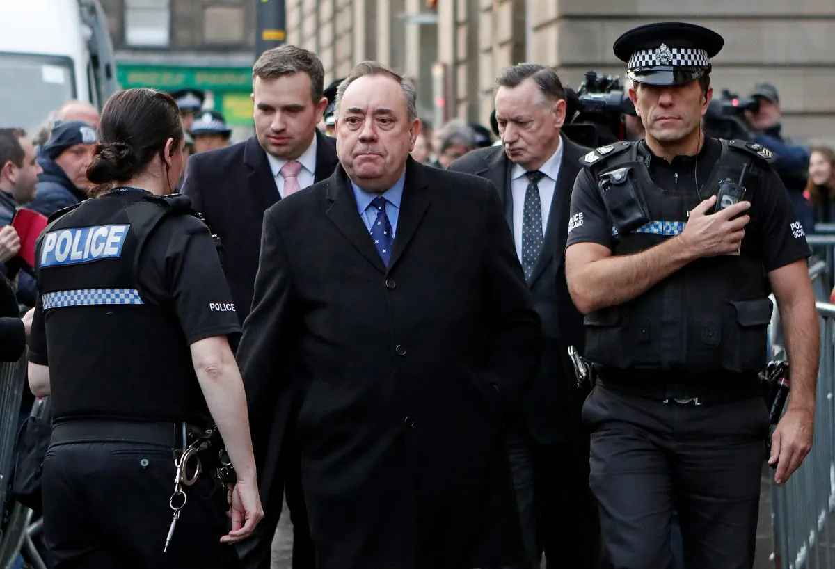 Former First Minister of Scotland Alex Salmond leaves after his court appearance in Edinburgh on Jan. 24, 2019. (Reuters/Russell Cheyne)