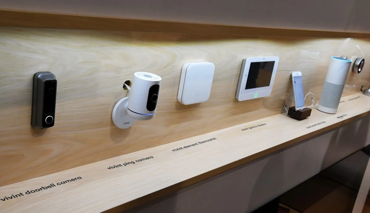 Smart home service devices are displayed at CES 2017 at the Sands Expo and Convention Center in Las Vegas on Jan. 5, 2017. (Ethan Miller/Getty Images)