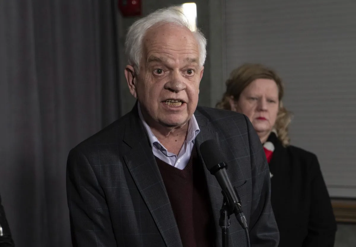 Canadian Ambassador to China John McCallum responds to questions following his participation at the federal cabinet meeting in Sherbrooke, Que., on Jan. 16, 2019. (The Canadian Press/Paul Chiasson)