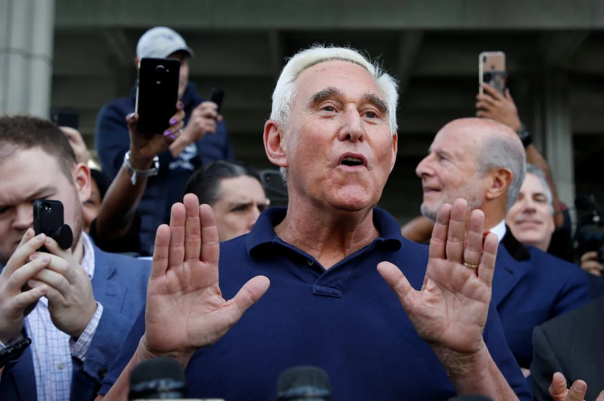 Roger Stone after his appearance at Federal Court in Fort Lauderdale, Fla., Jan. 25, 2019. (Joe Skipper/Reuters)