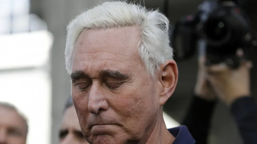 Former campaign adviser for President Donald Trump, Roger Stone walks out of the federal courthouse following a hearing in Fort Lauderdale, Florida on Jan. 25, 2019. (Lynne Sladky/AP Photo)