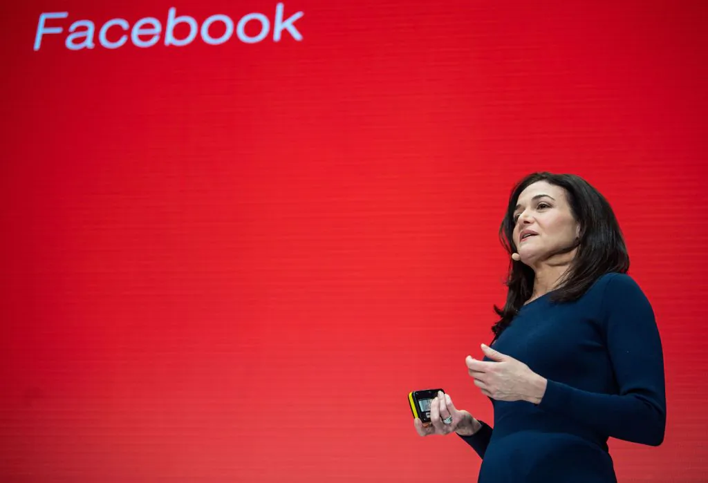 Sheryl Sandberg, COO of Facebook, speaks during the Digital-Life-Design confernce in Munich, Germany, on Jan. 20, 2019. (Lino Mirgeler/AFP/Getty Images)
