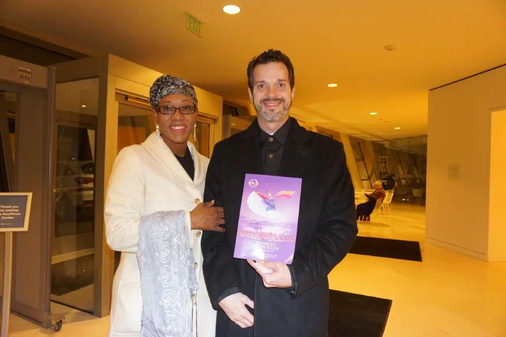 Joy and Ray Peterson enjoyed Shen Yun Performing Arts on Jan. 26, 2019, at the Kauffman Center for the Performing Arts in Kansas City, Missouri. (Catherine Wen/The Epoch Times)