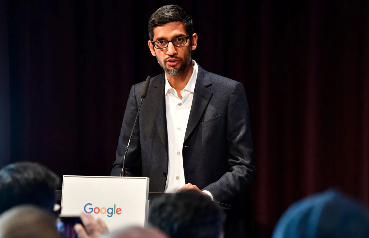 Google CEO Sundar Pichai in Berlin on Jan. 22, 2019. (Tobias Schwartz/AFP/Getty Images)
