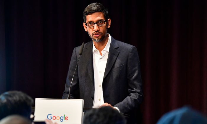 Google CEO Sundar Pichai in Berlin on Jan. 22, 2019. (Tobias Schwartz/AFP/Getty Images)