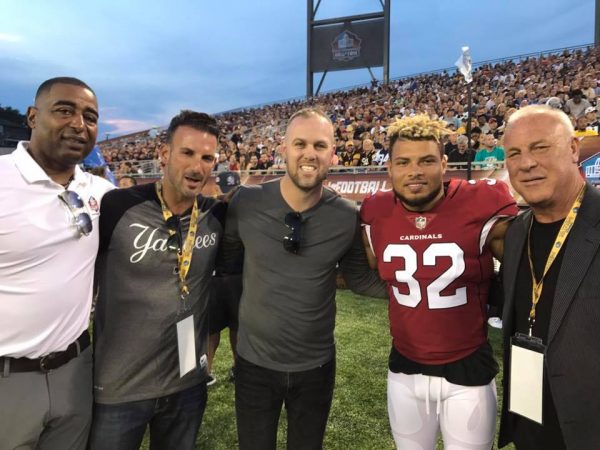 Haffey Jr. at an NFL game