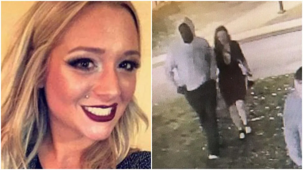 Savannah Spurlock in an undated image (L) and pictured by CCTV camera just before she went missing in Kentucky on Jan. 4, 2019. (Richmond Police)