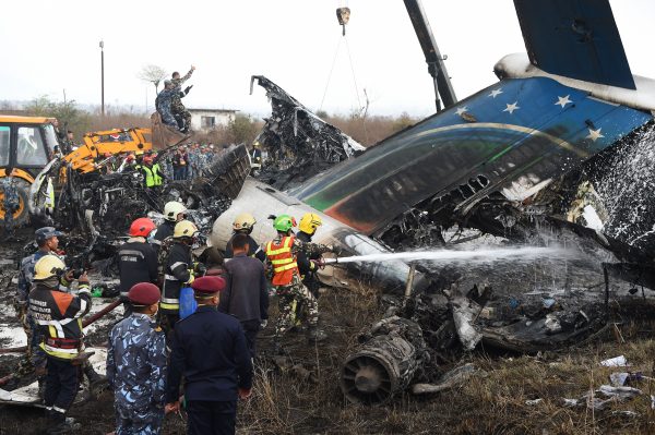 debris of an airplane