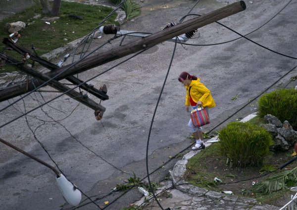 toppled lamp post havana cuba