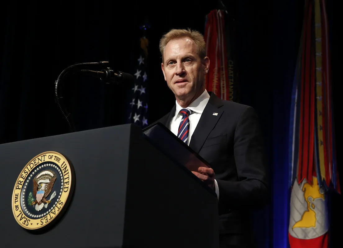 Acting Secretary of Defense Patrick Shanahan speaks during a Missile Defense Review announcement at the Pentagon, in Arlington, Virginia on Jan. 17, 2019. (Martin H. Simon - Pool/Getty Images)