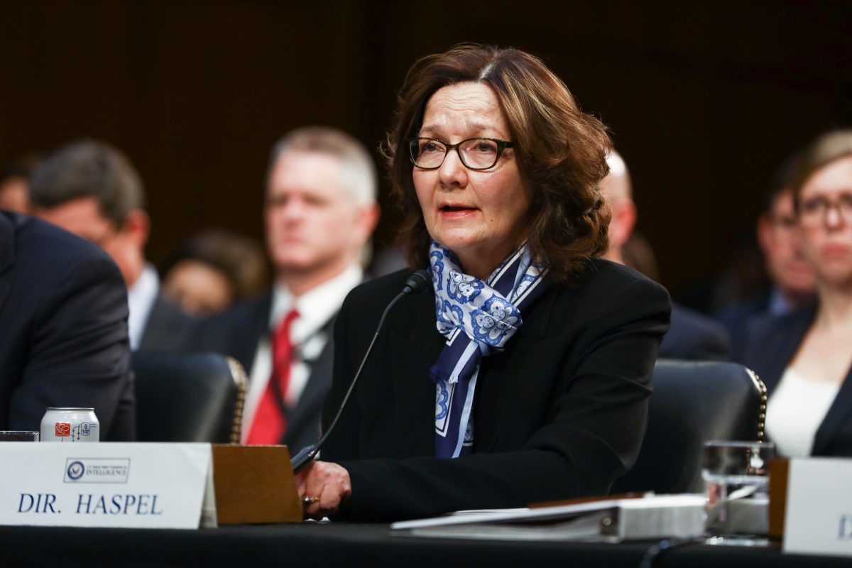 CIA Director Gina Haspel testifies at a hearing in front of the Senate Intelligence Committee in Congress in Washington