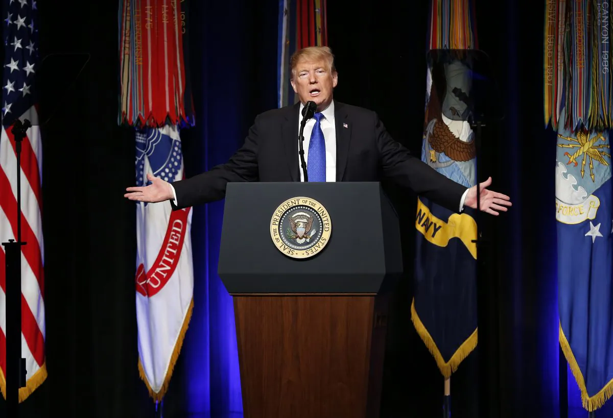 President Donald Trump speaks at the Pentagon on Jan. 17, 2019. (Martin H. Simon - Pool/Getty Images)