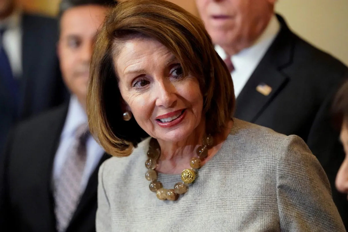 Speaker of the House Nancy Pelosi (D-CA) arrives to sign legislation during an enrollment ceremony before sending it to U.S. President Donald Trump for his signature to end the partial government shutdown on Capitol Hill in Washington, U.S., Jan. 25, 2019. (Joshua Roberts/Reuters)