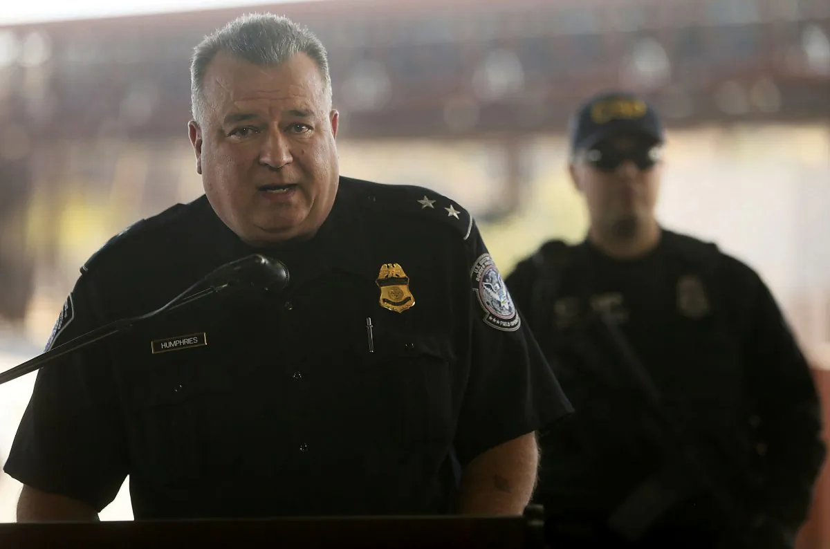 Nogales Port Director Michael Humphries at a press conference where U.S. Customs and Border Protection announced their biggest fentanyl bust ever, in Nogales, Arizona, on Jan. 31, 2019. (Mamta Popat/Arizona Daily Star via AP)