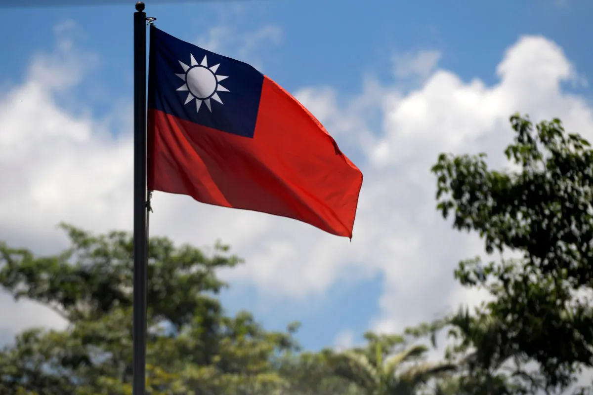 View of the Taiwan flag at the Taiwan embassy in San Salvador on August 21, 2018. (MARVIN RECINOS/AFP/Getty Images)