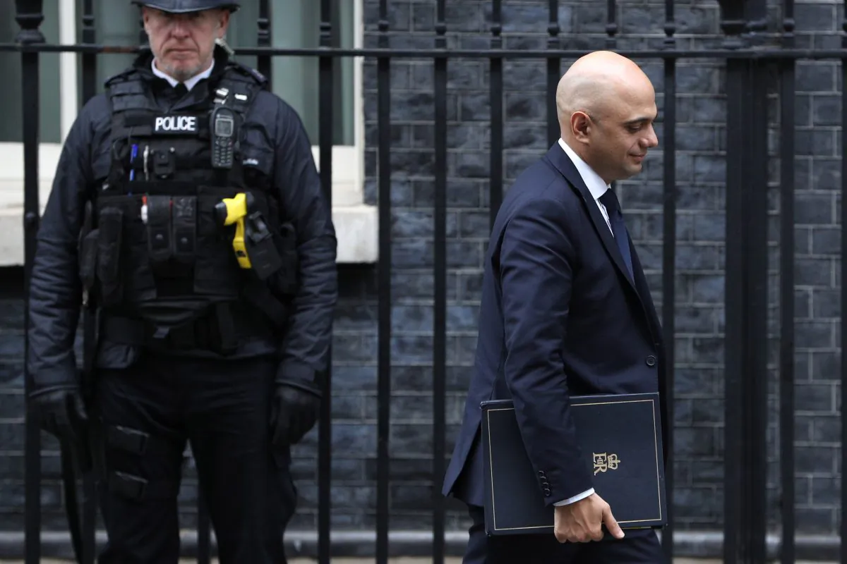 Interior Minister Sajid Javid leaves 10 Downing Street in London on Jan. 29, 2019. (Dan Kitwood/Getty Images)