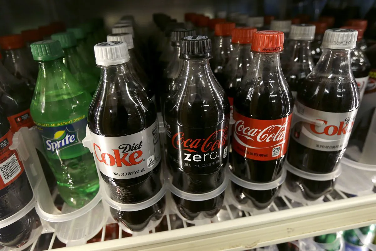 Soft drinks are displayed for sale at a market in San Francisco on Oct. 1, 2014  (AP Photo/Jeff Chiu, File)