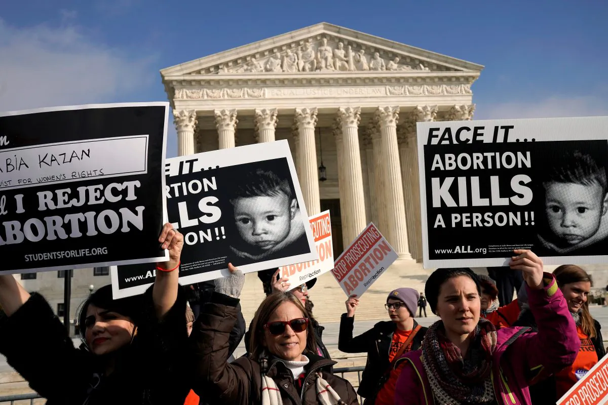 Pro-life marchers rally at the Supreme Court during the 46th annual March for Life in Washington on Jan. 18, 2019. (Joshua Roberts/Reuters)