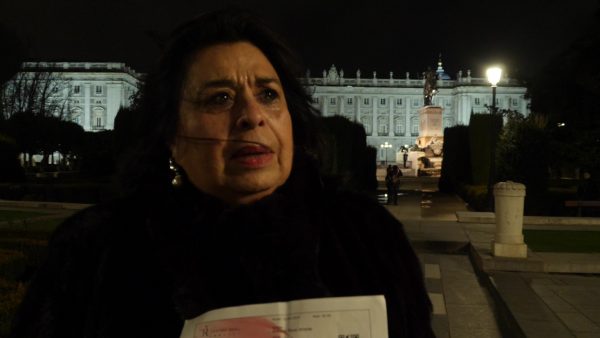 Audience member Julieta Portillo said she was speechless after she found out the theater had canceled Shen Yun Performing Arts in Madrid, Spain. Shen Yun was scheduled to perform at the Royal Theater on Jan. 31 and Feb. 2, 2019. (NTD.com)