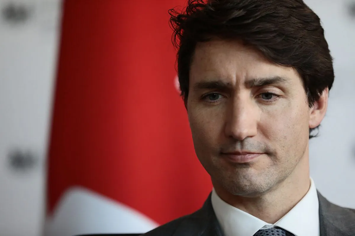 Canadian Prime Minister Justin Trudeau attends a meeting at the National Cyber Security Centre on April 18, 2018, in London, England. (Jack Taylor/Getty Images)