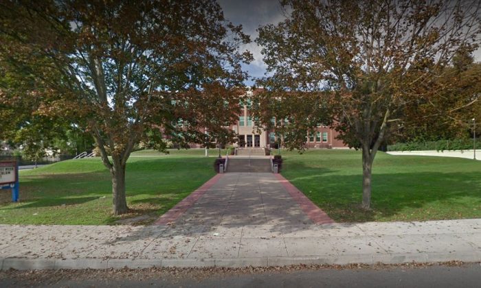 Four students, all 12 years old, were allegedly strip-searched by officials at East Middle School in Binghamton, N.Y. (Google Street)