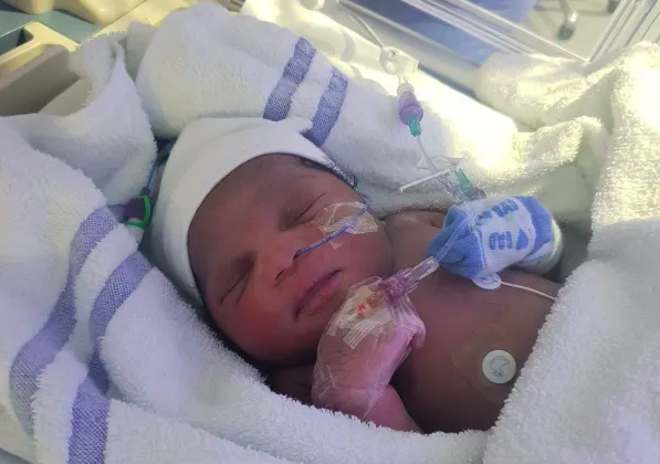 Police are appealing to the mother of the newborn, pictured, who was abandoned in freezing temperatures. (Met Police)