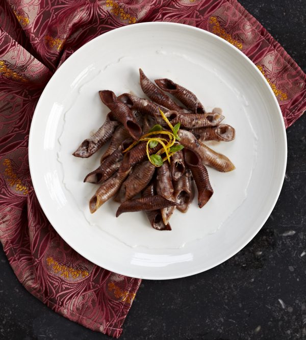 4-Chocolate pasta with orange and basil