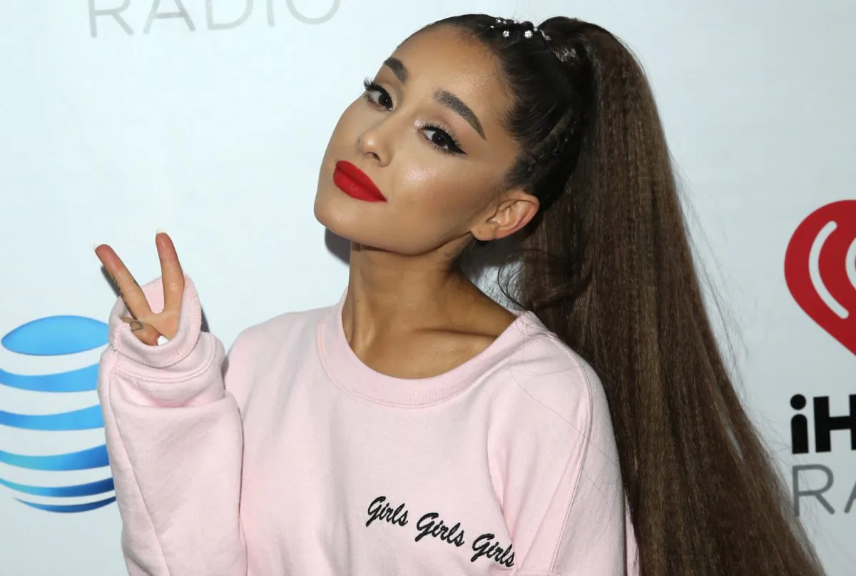 Ariana Grande backstage at the 2018 iHeartRadio Wango Tango by AT&T at Banc of California Stadium, Los Angeles, Calif., on June 2, 2018. (Jesse Grant/Getty Images)