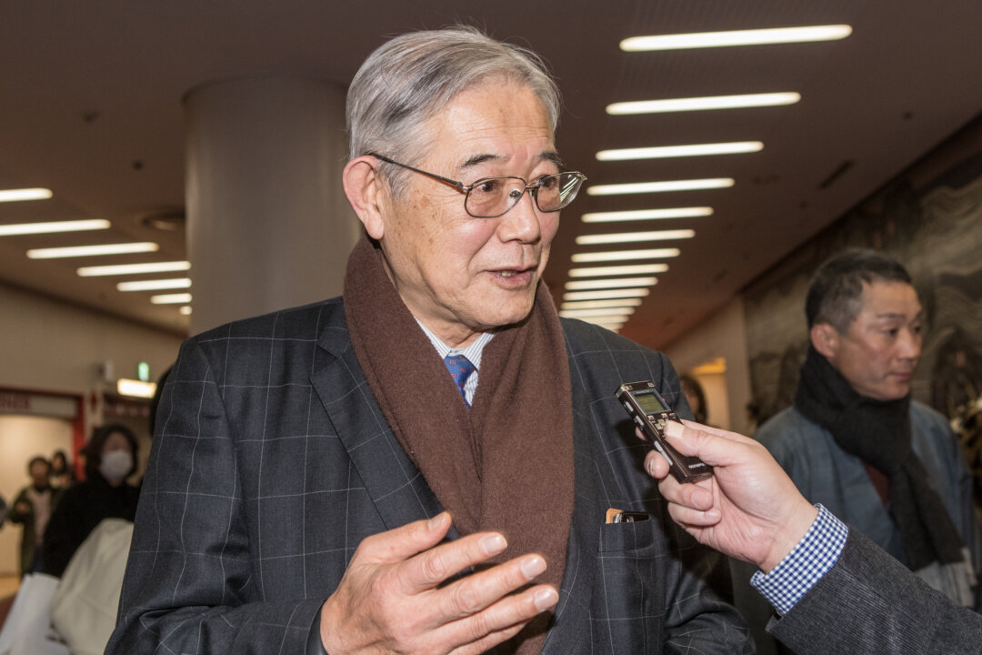 Osamu Shinohara, chairperson of the board of directors of Daichi Institution Industry Co., enjoyed Shen Yun Performing Arts World Company’s evening performance at Fukuoka Sun Palace Hall in Japan’s Fukuoka on Feb. 4, 2019. (Yu Gan/ The Epoch Times)