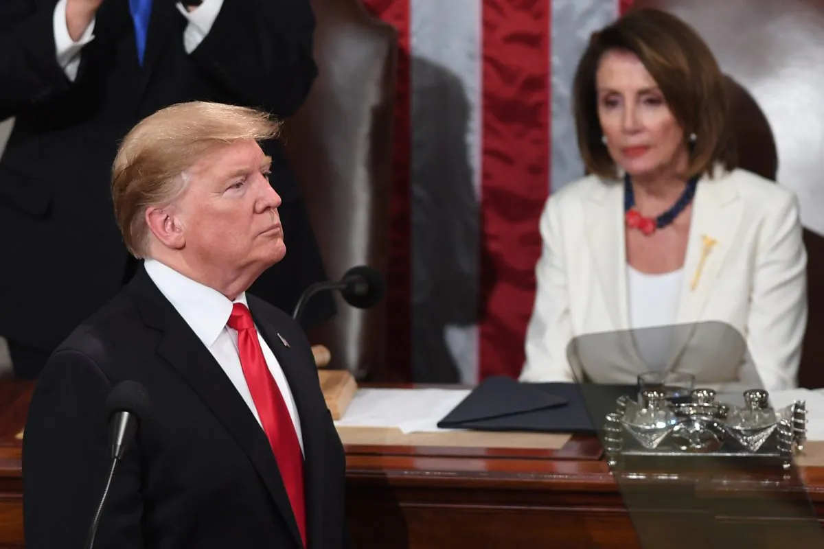 US President Donald Trump, delivers the State of the Union address at the US Capitol in Washington, DC, on February 5, 2019.  SAUL LOEB/AFP/Getty Images