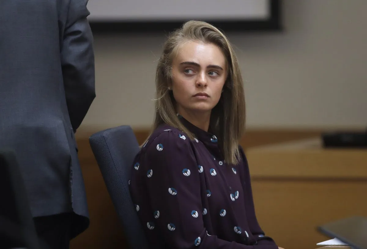 Michelle Carter sits in Taunton District Court in Taunton, Mass., on June 8, 2017. (Charles Krupa, Pool, File/AP Photo)