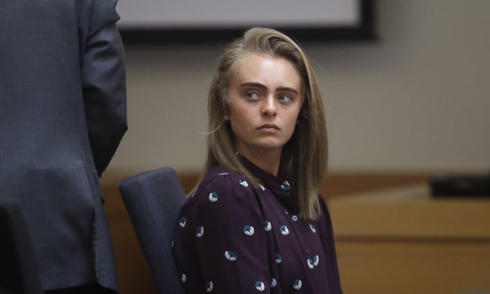 Michelle Carter sits in Taunton District Court in Taunton, Mass., on June 8, 2017. (Charles Krupa, Pool, File/AP Photo)