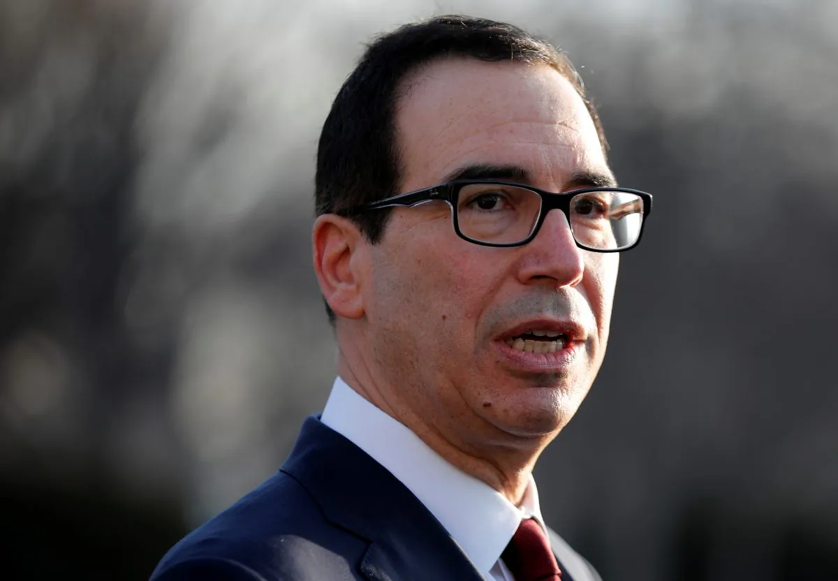 U.S. Treasury Secretary Steven Mnuchin speaks to the media at the White House in Washington, U.S. on Feb. 6, 2019. (Jim Young/Reuters)