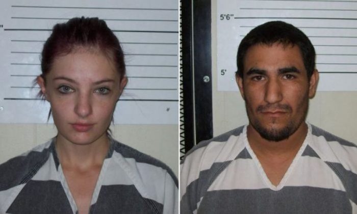 Cheyenne Harris and Zachary Koehn in a booking photo in August 2017. (Chickasaw County Sheriff’s Office)