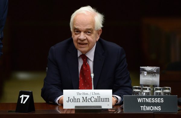 John McCallum, Canada’s Ambassador to China.
