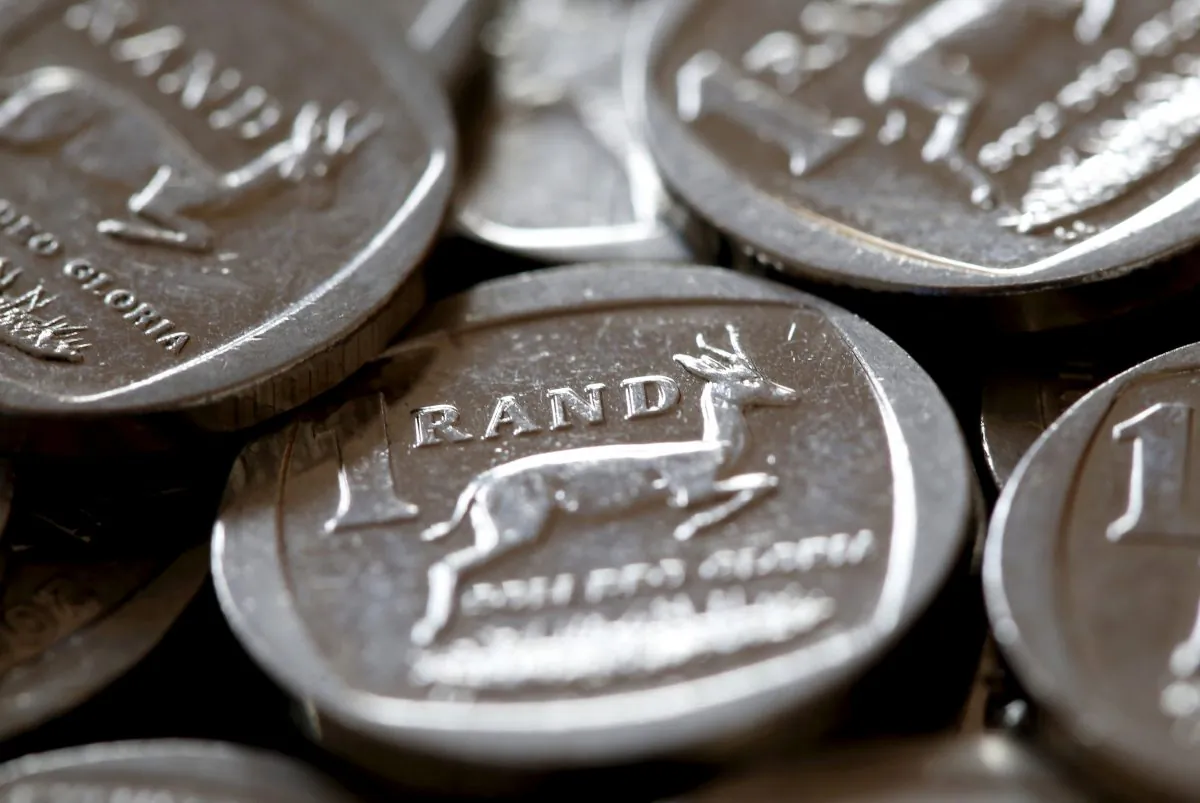 South African Rand coins are seen in this photo illustration taken September 9, 2015.    (Mike Hutchings/Reuters)