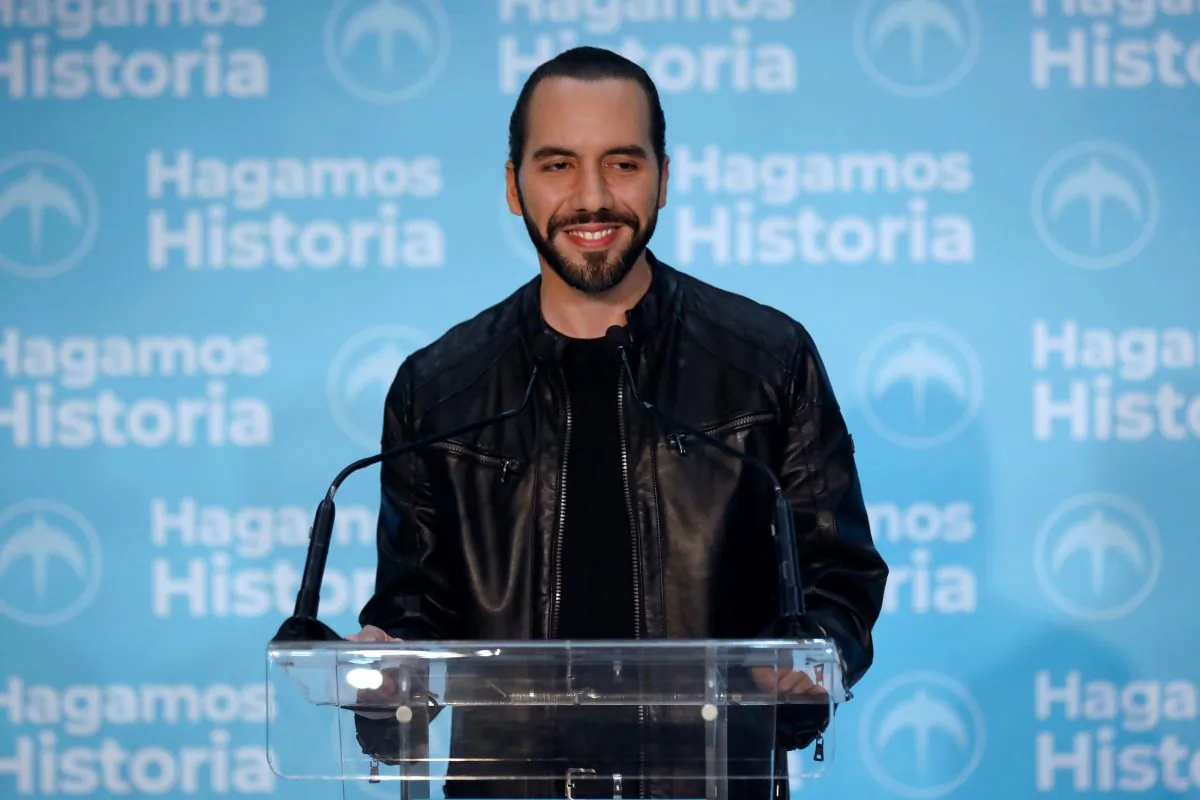Presidential candidate Nayib Bukele of the Great National Alliance (GANA) speaks during a news conference after the presidential election in San Salvador, El Salvador on Feb. 3, 2019. (Jose Cabezas/Reuters)