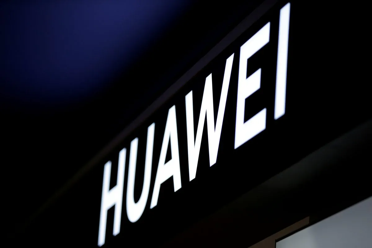 A Huawei sign is pictured at a shop in Beijing on Jan. 29, 2019. (Jason Lee/Reuters)