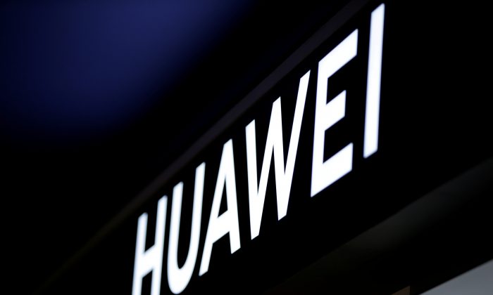 A Huawei sign is pictured at a shop in Beijing on Jan. 29, 2019. (Jason Lee/Reuters)