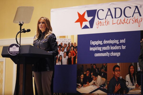 First lady Melania Trump speaks
