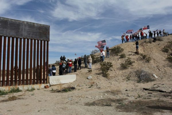 people form a human wall