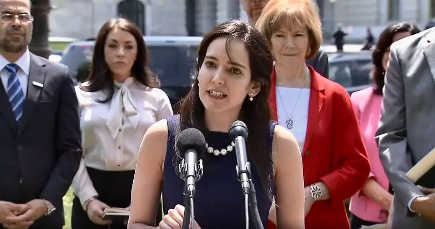 Yasmine Taeb, a Democratic National Committee official and Center for Victims of Torture senior policy counsel, on Feb. 11, 2019. (Yasmine Taeb for Senate)