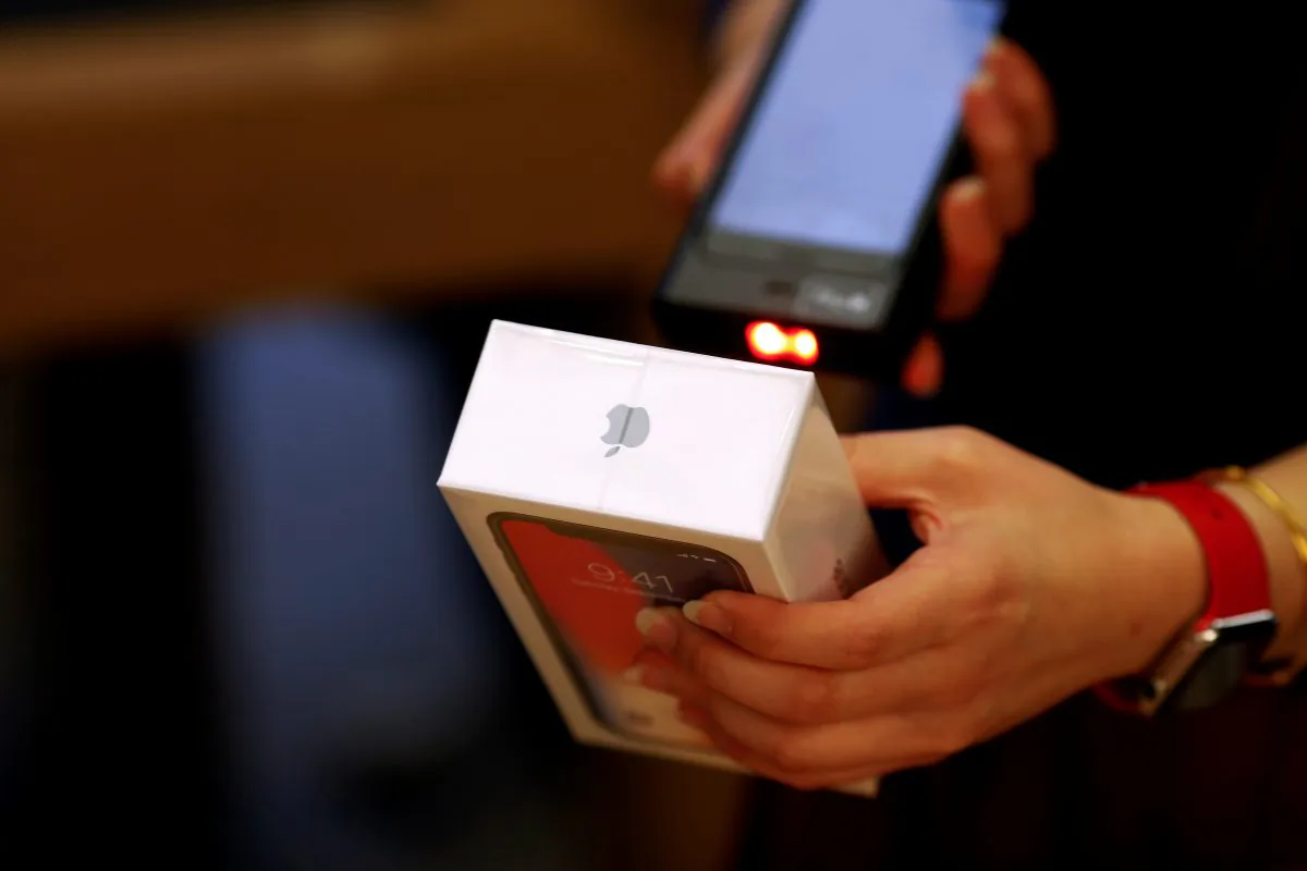A new iPhone X is sold at an Apple Store in Beijing on Nov. 3, 2017. (Damir Sagolj/Reuters)