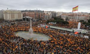 Madrid Demonstrators Reject Government's Catalonia Policy