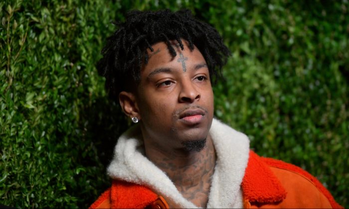 21 Savage attends the CFDA / Vogue Fashion Fund 15th Anniversary Event at Brooklyn Navy Yard in Brooklyn, NY. on Nov. 5, 2018. (Roy Rochlin/Getty Images)