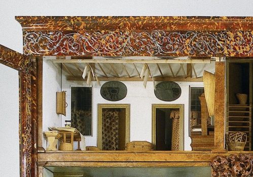he laundry and linen room of the Oortman dollhouse.