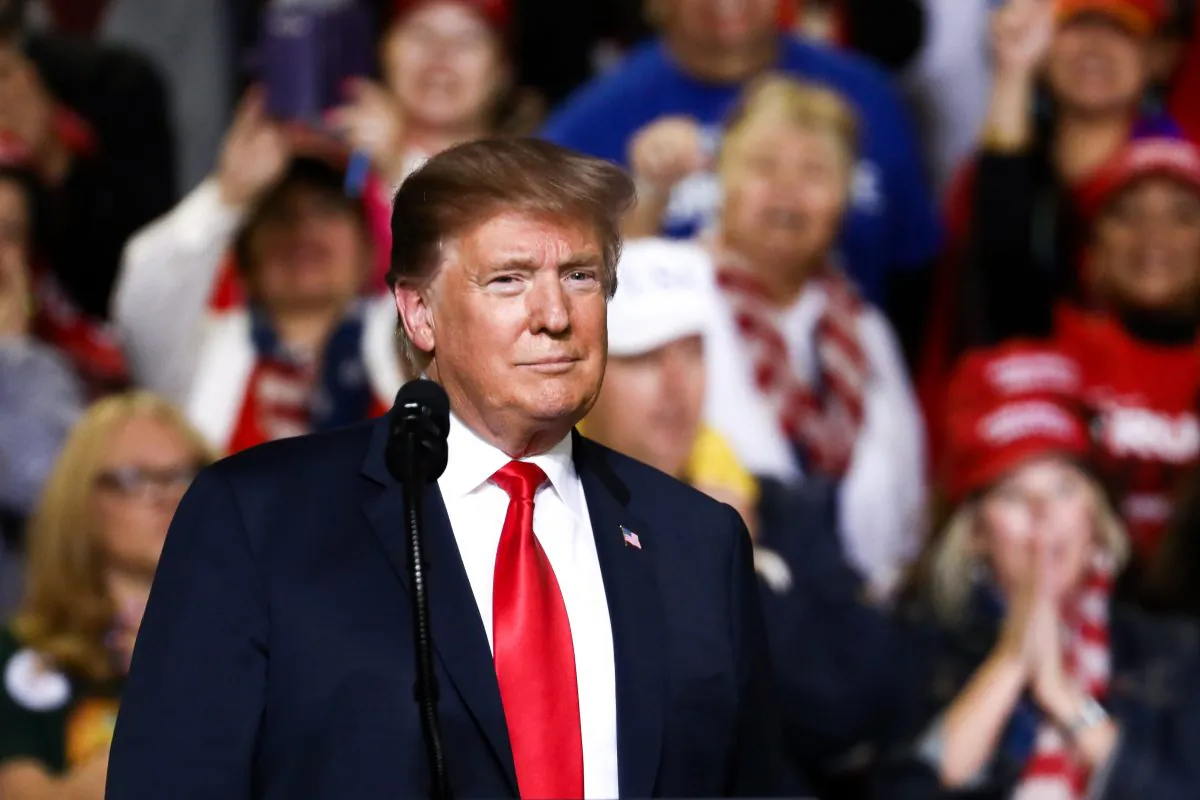 President Donald Trump at a Make America Great Again rally in El Paso, Texas, on Feb. 11, 2019. (Charlotte Cuthbertson/The Epoch Times)