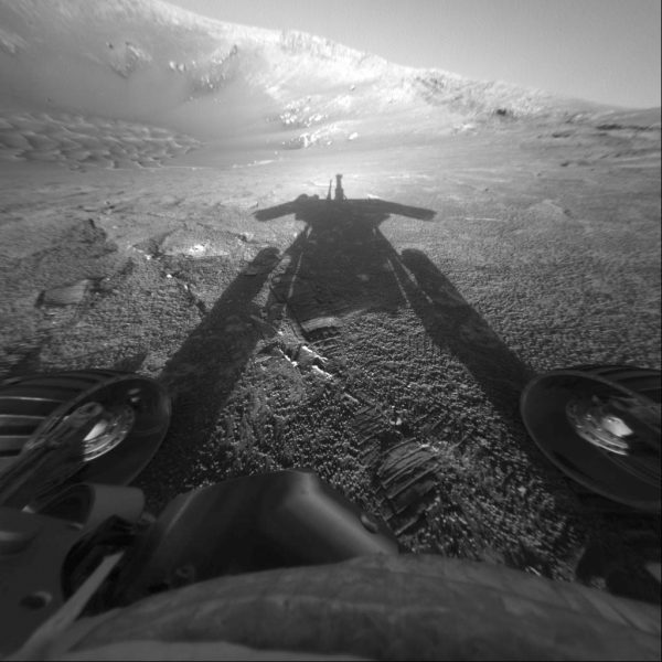 The shadow of the Mars Exploration Rover Opportunity